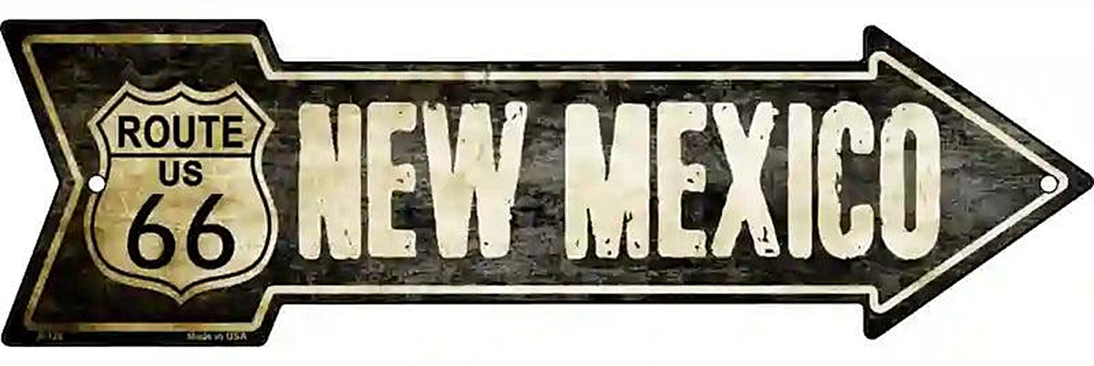 Vintage Route 66 New Mexico Metal Arrow Sign