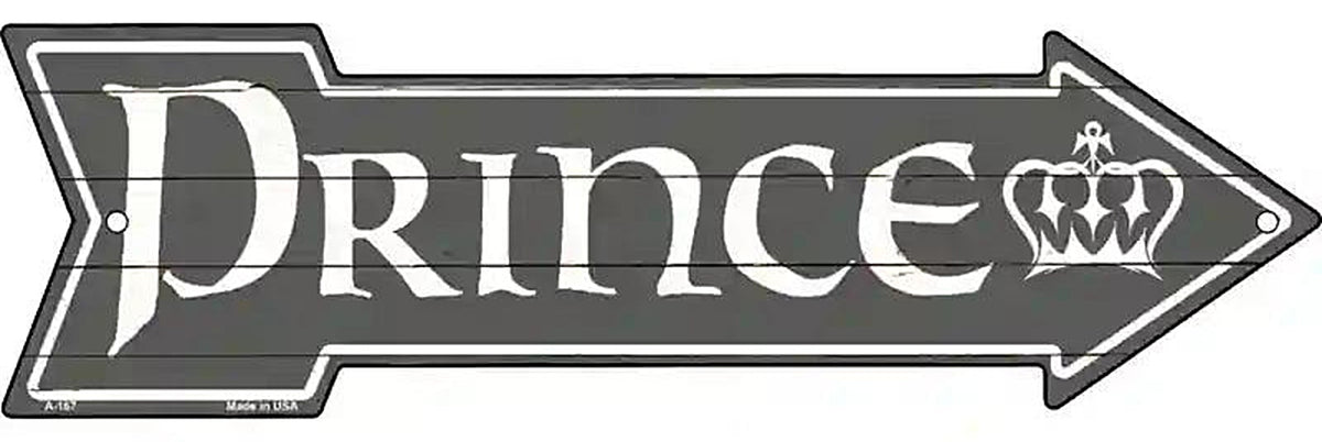 Prince Metal Arrow Sign