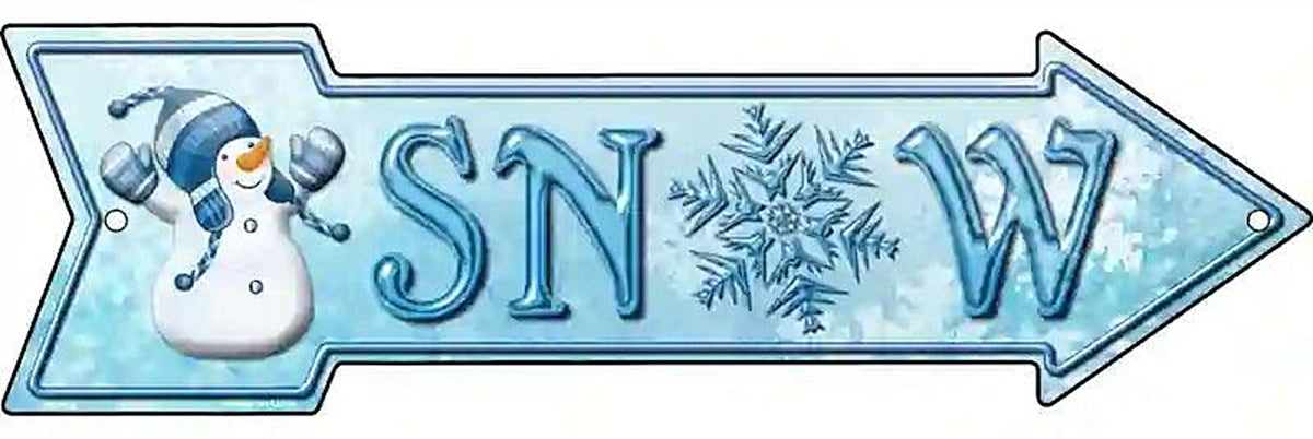 Snow Metal Arrow Sign