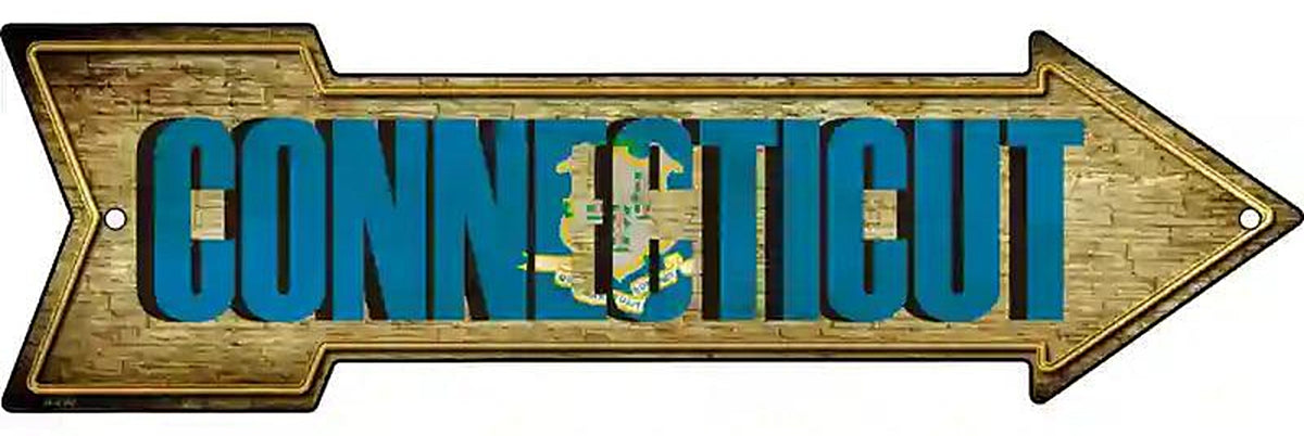 Connecticut Metal Arrow Sign