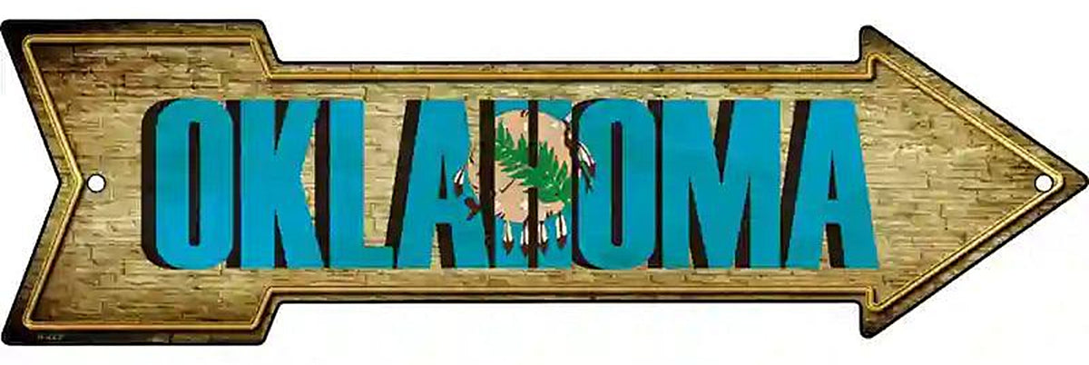 Oklahoma Metal Arrow Sign