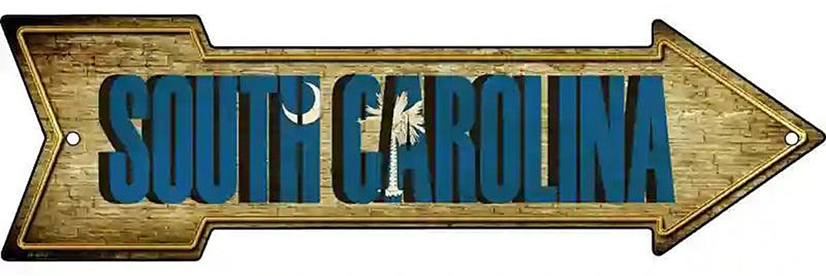 South Carolina Metal Arrow Sign