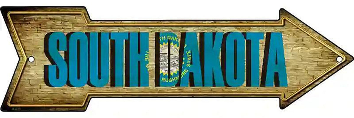 South Dakota Metal Arrow Sign