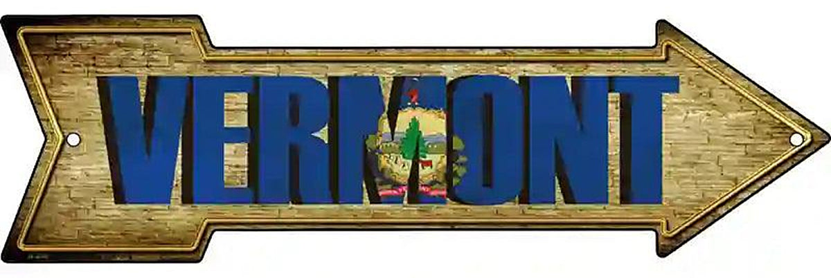 Vermont Metal Arrow Sign