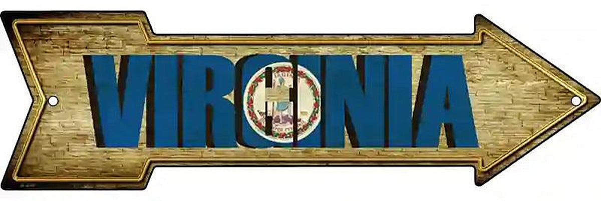 Virginia Metal Arrow Sign
