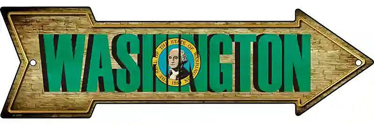 Washington Metal Arrow Sign