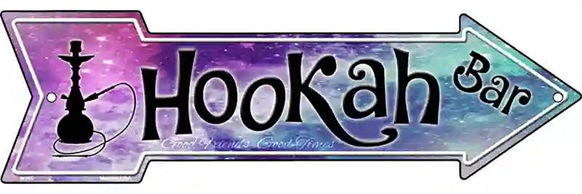 Hookah Bar Metal Arrow Sign