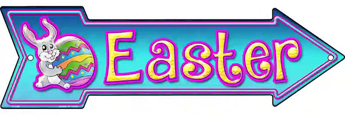 Easter Metal Arrow Sign