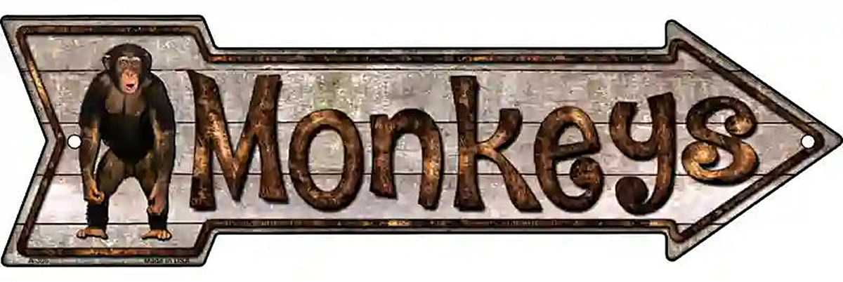 MonKey Chains Metal Arrow Sign