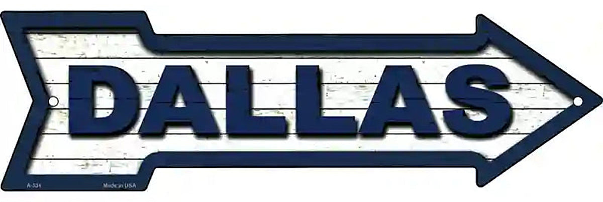 Dallas Metal Arrow Sign