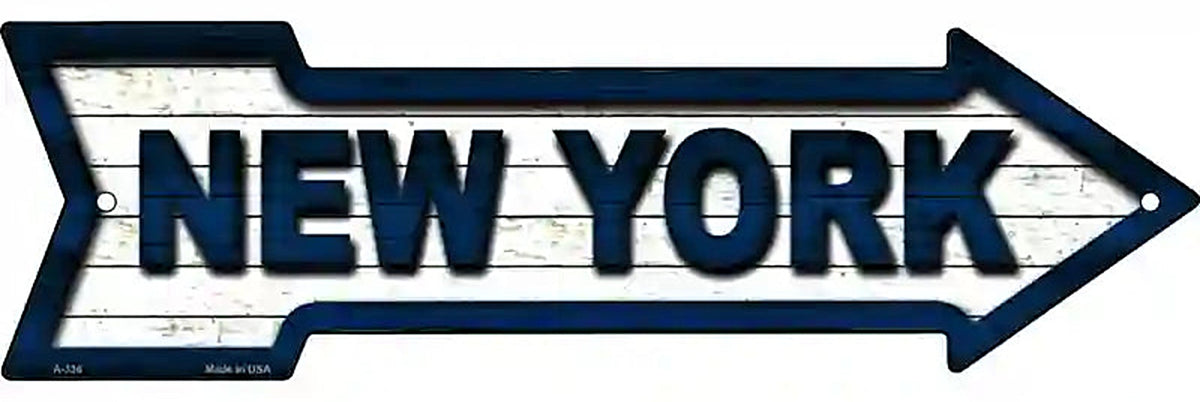 New York Metal Arrow Sign