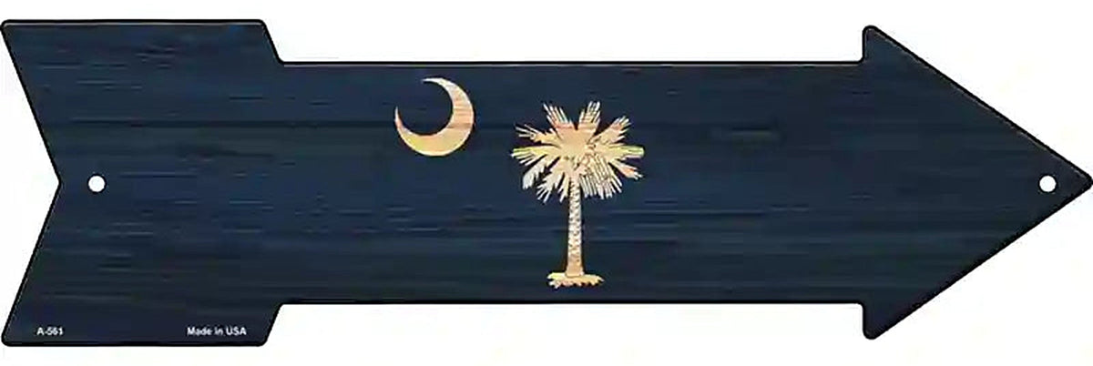 South Carolina State Flag Metal Arrow Sign