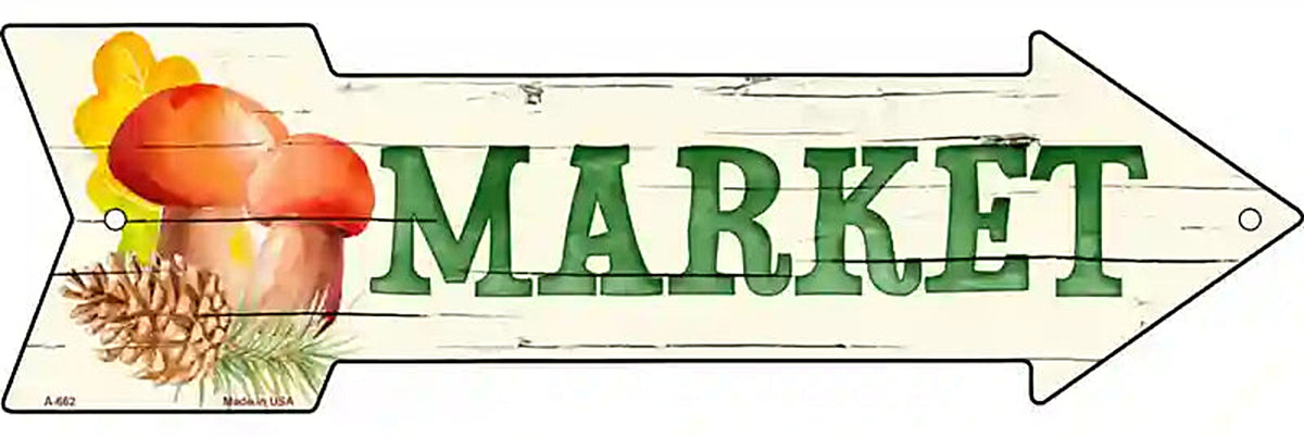 Market Metal Arrow Sign