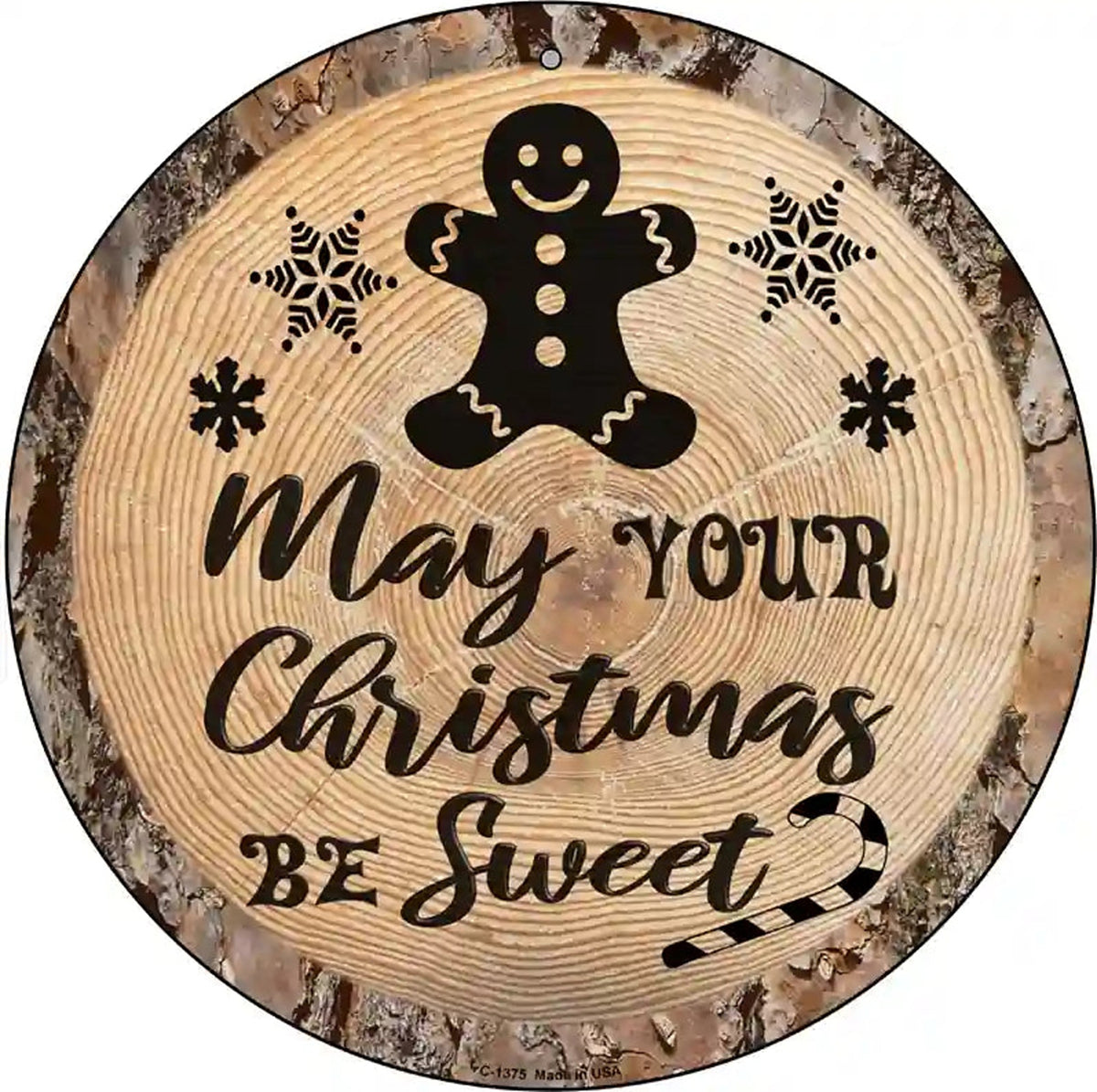 Christmas Be Sweet Novelty Metal Circular Sign