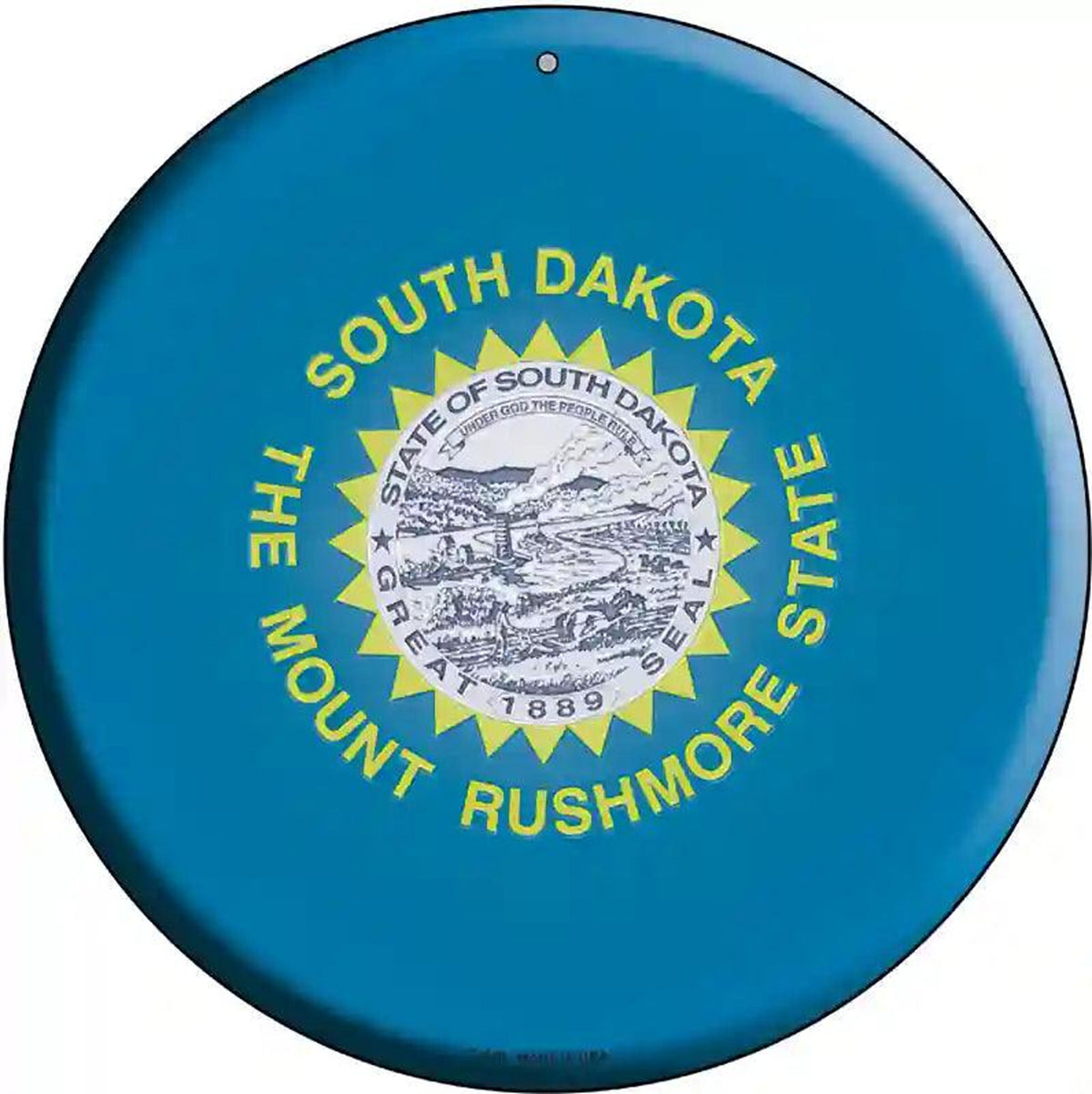 South Dakota State Flag Metal Circular Sign
