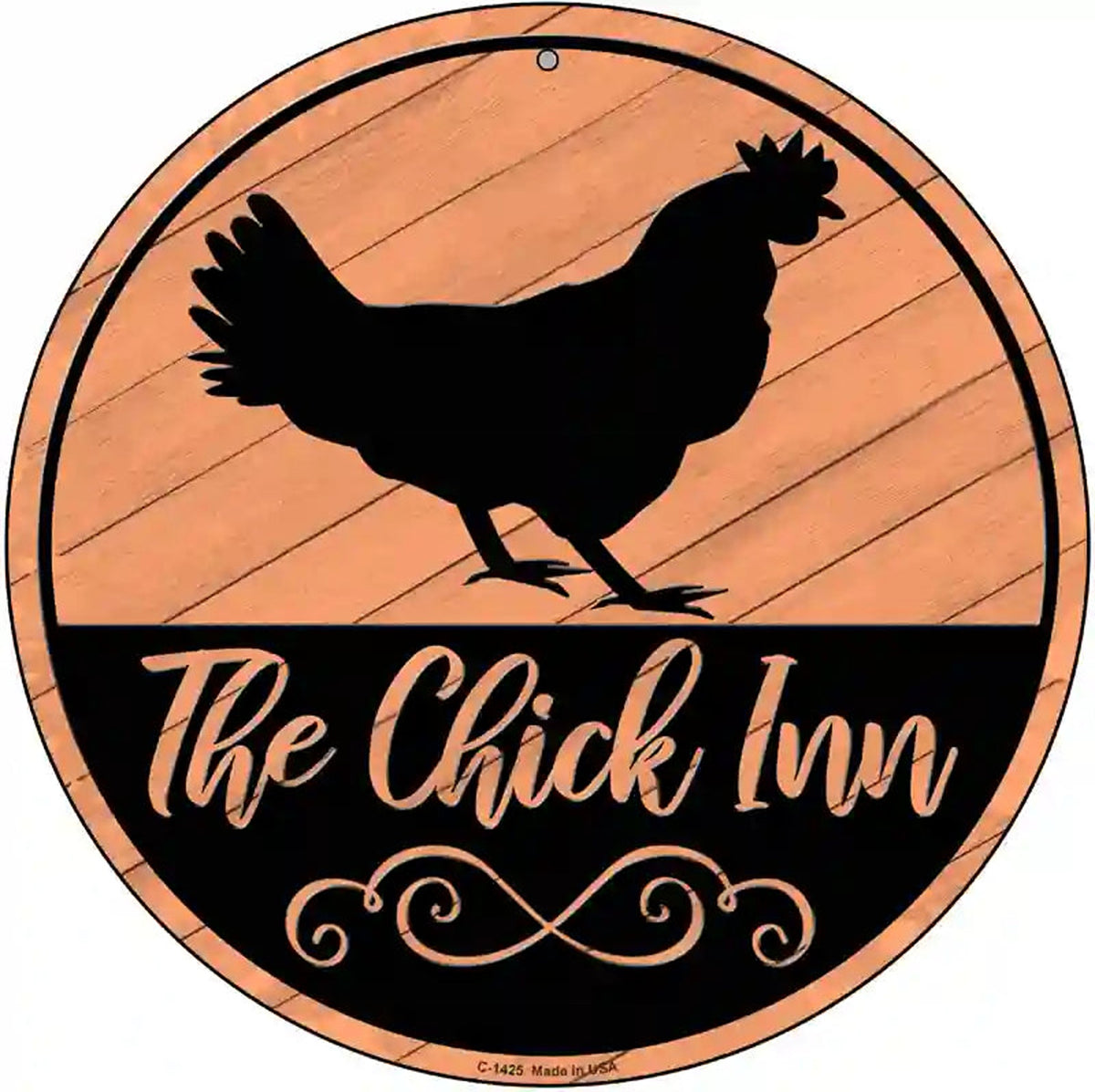 The Chick Inn Novelty Metal Circular Sign