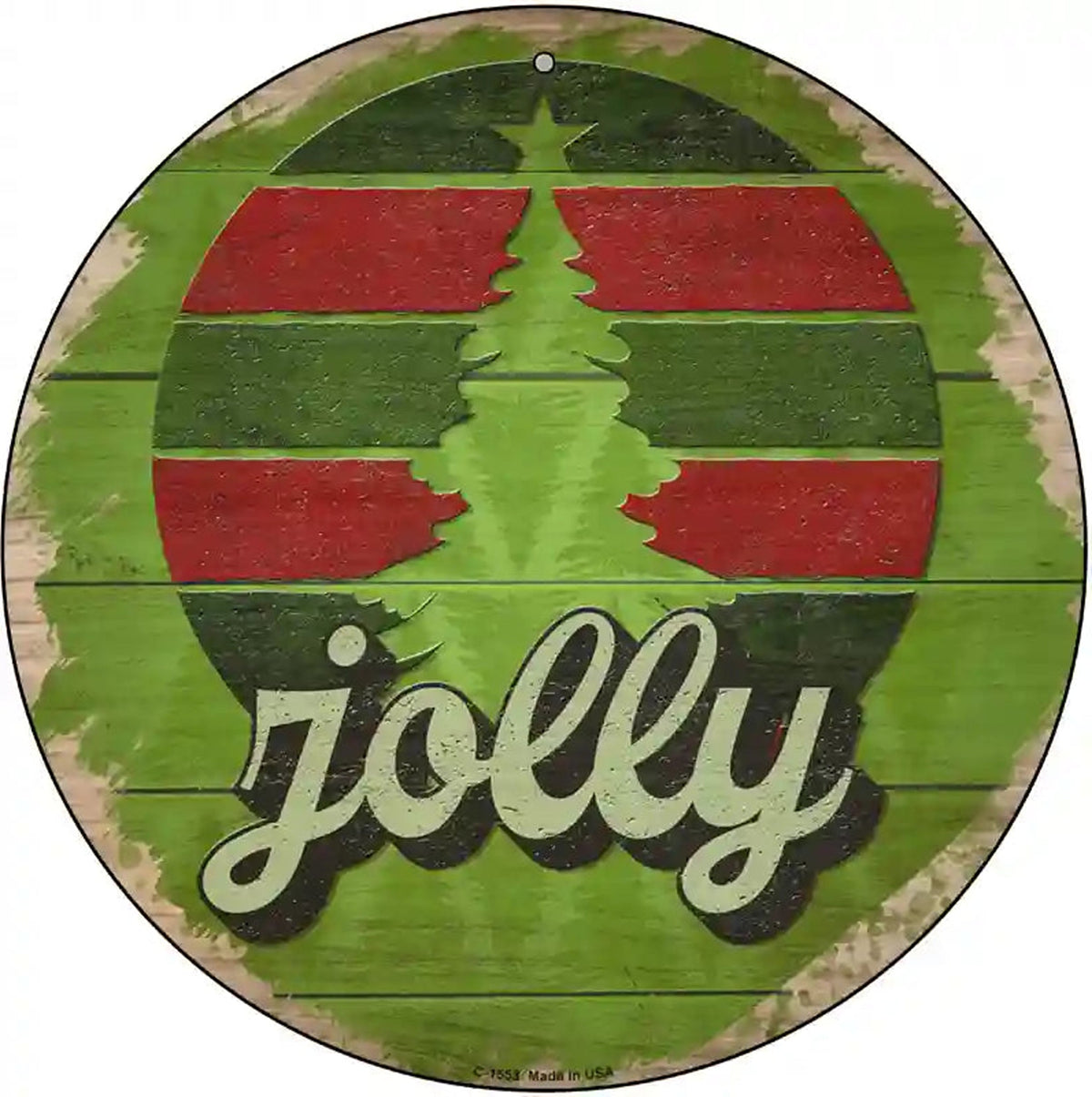 Jolly Green Novelty Metal Circle Sign