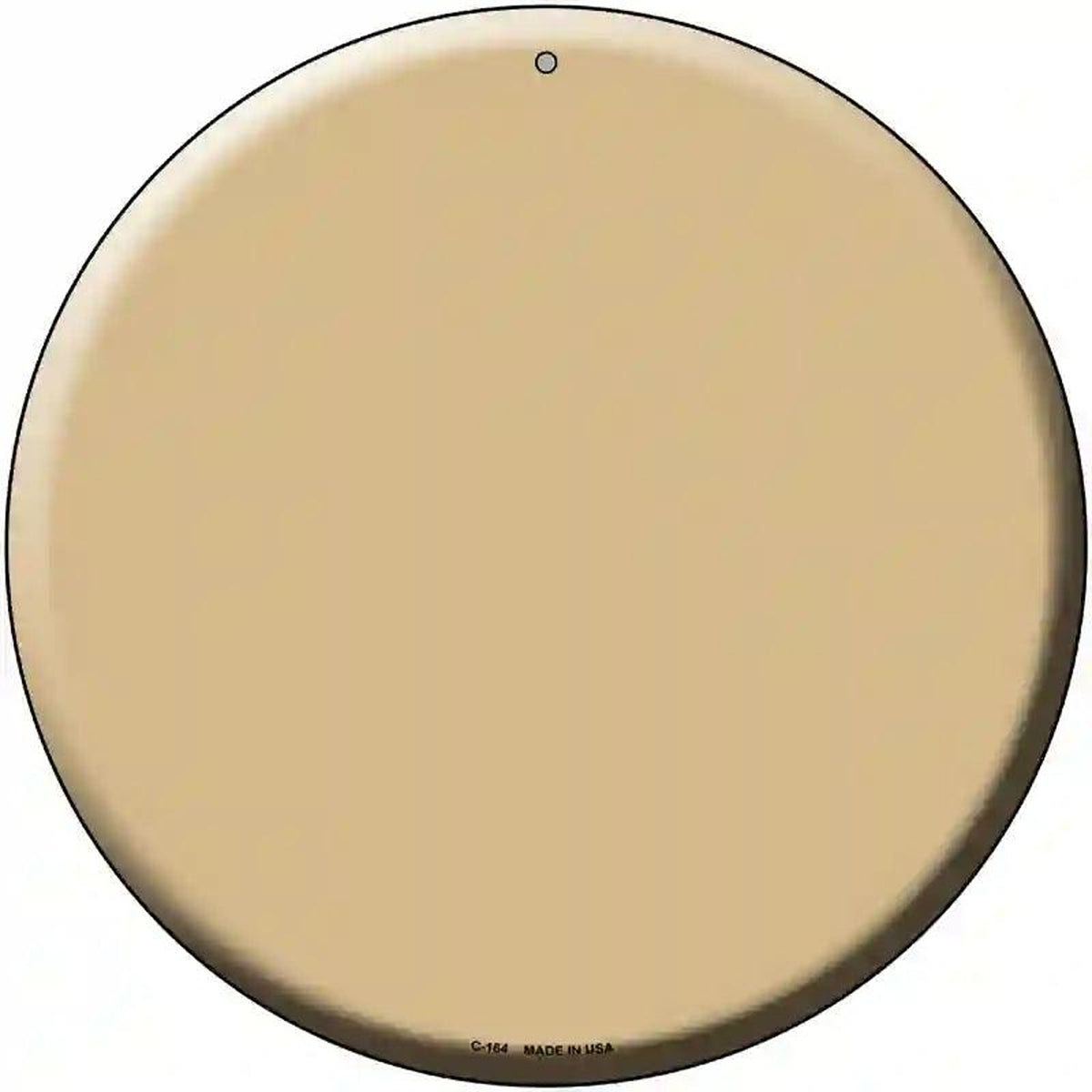 Gold Novelty Metal Circular Sign