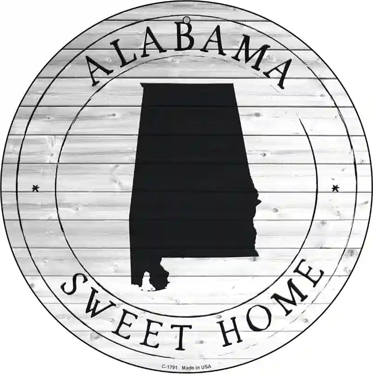 Alabama Sweet Home Novelty Metal Circle Sign