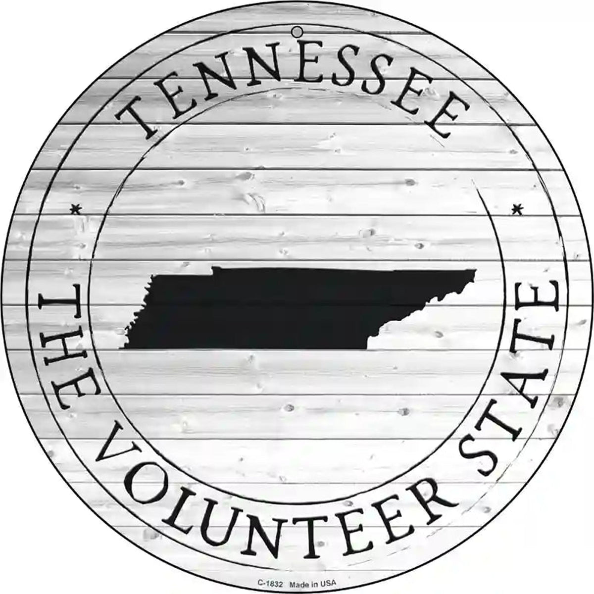 Tennessee Volunteer State Wholesasle Novelty Metal Circle Sign