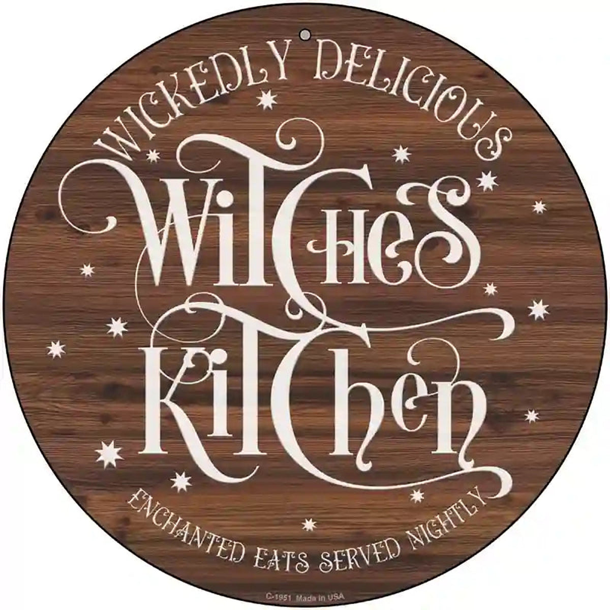 Witches Kitchen Novelty Metal Circle Sign