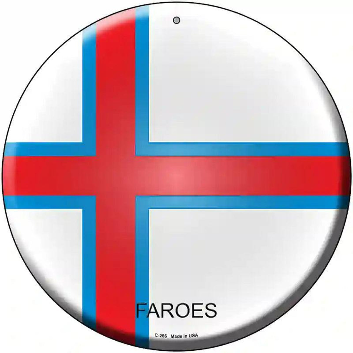 Faroes Country Novelty Metal Circular Sign
