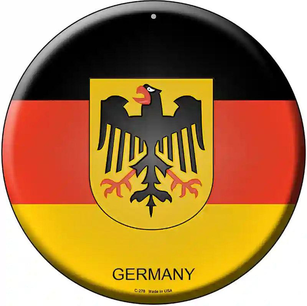 Germany Country Novelty Metal Circular Sign