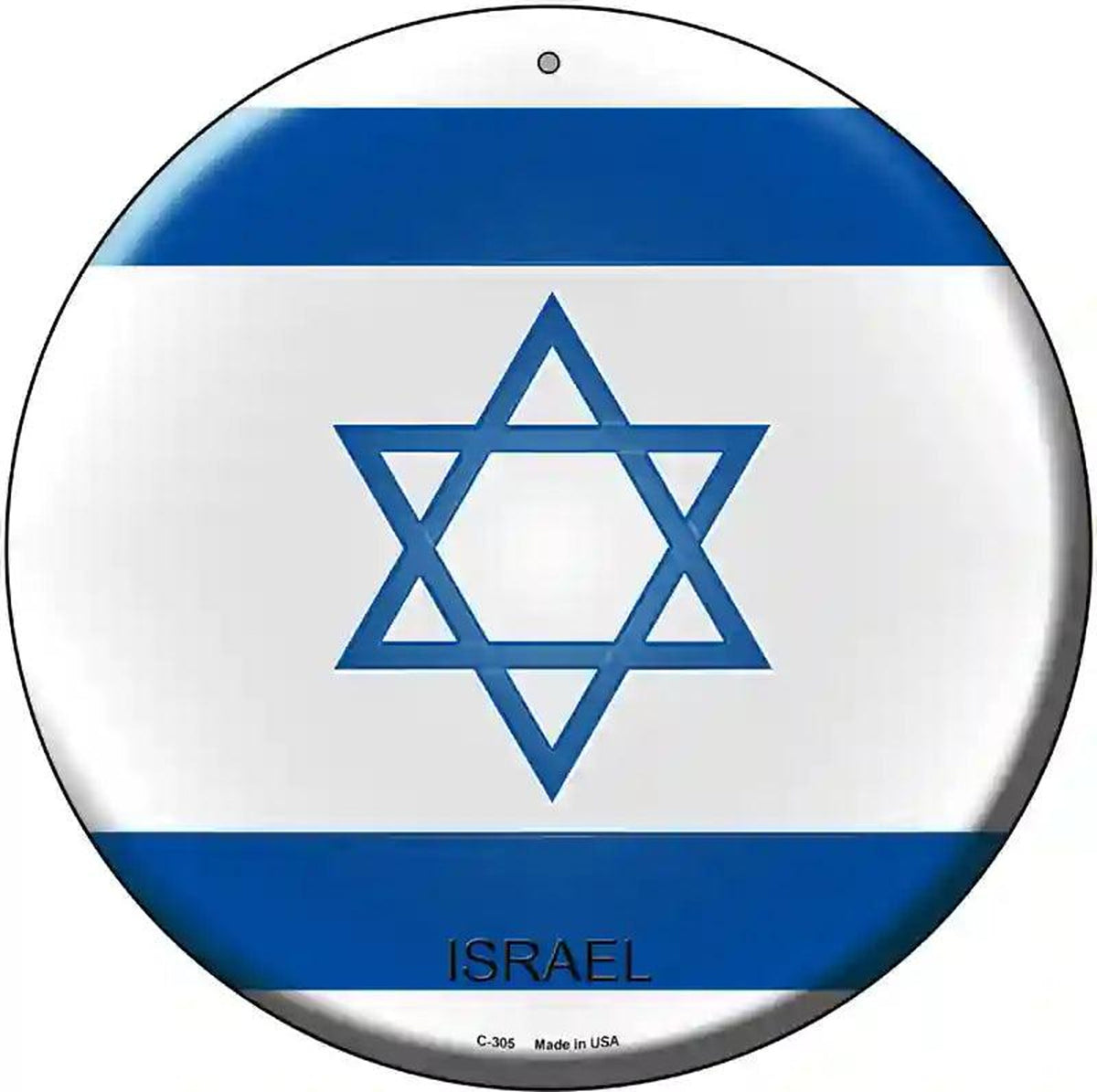 Israel Country Novelty Metal Circular Sign