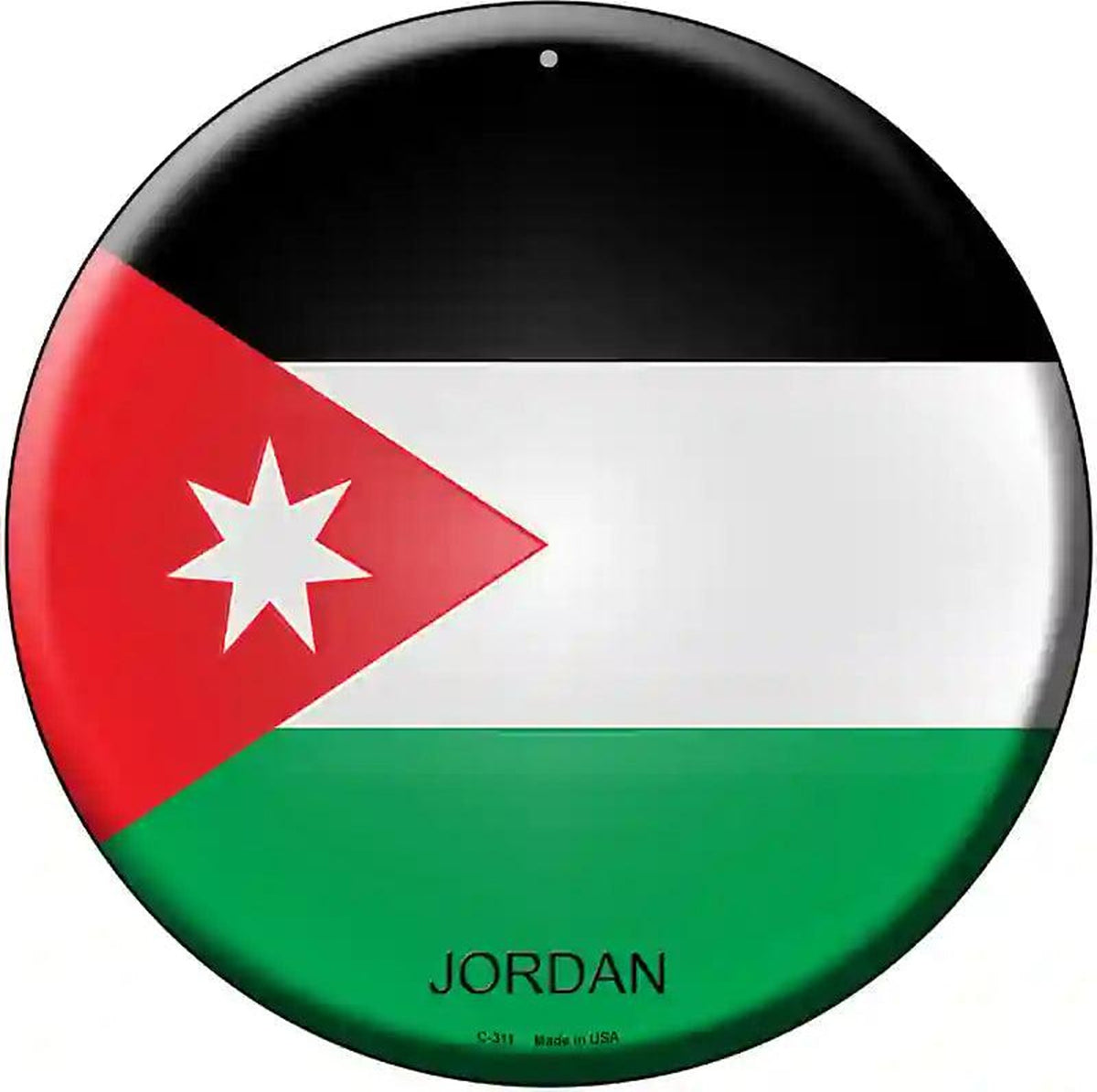 Jordan Country Novelty Metal Circular Sign