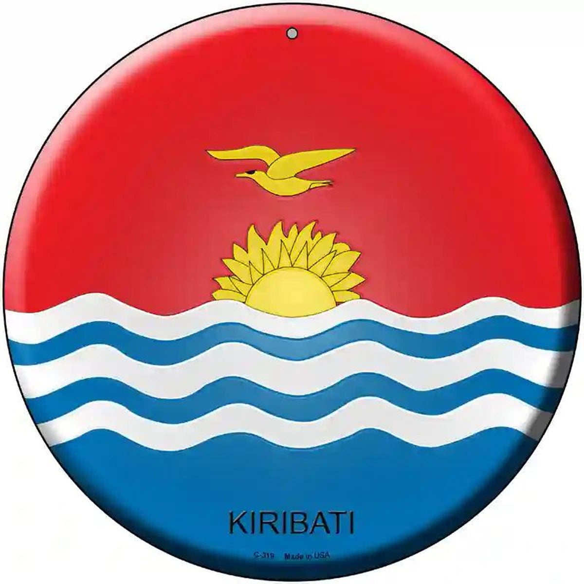 Kiribati Country Novelty Metal Circular Sign