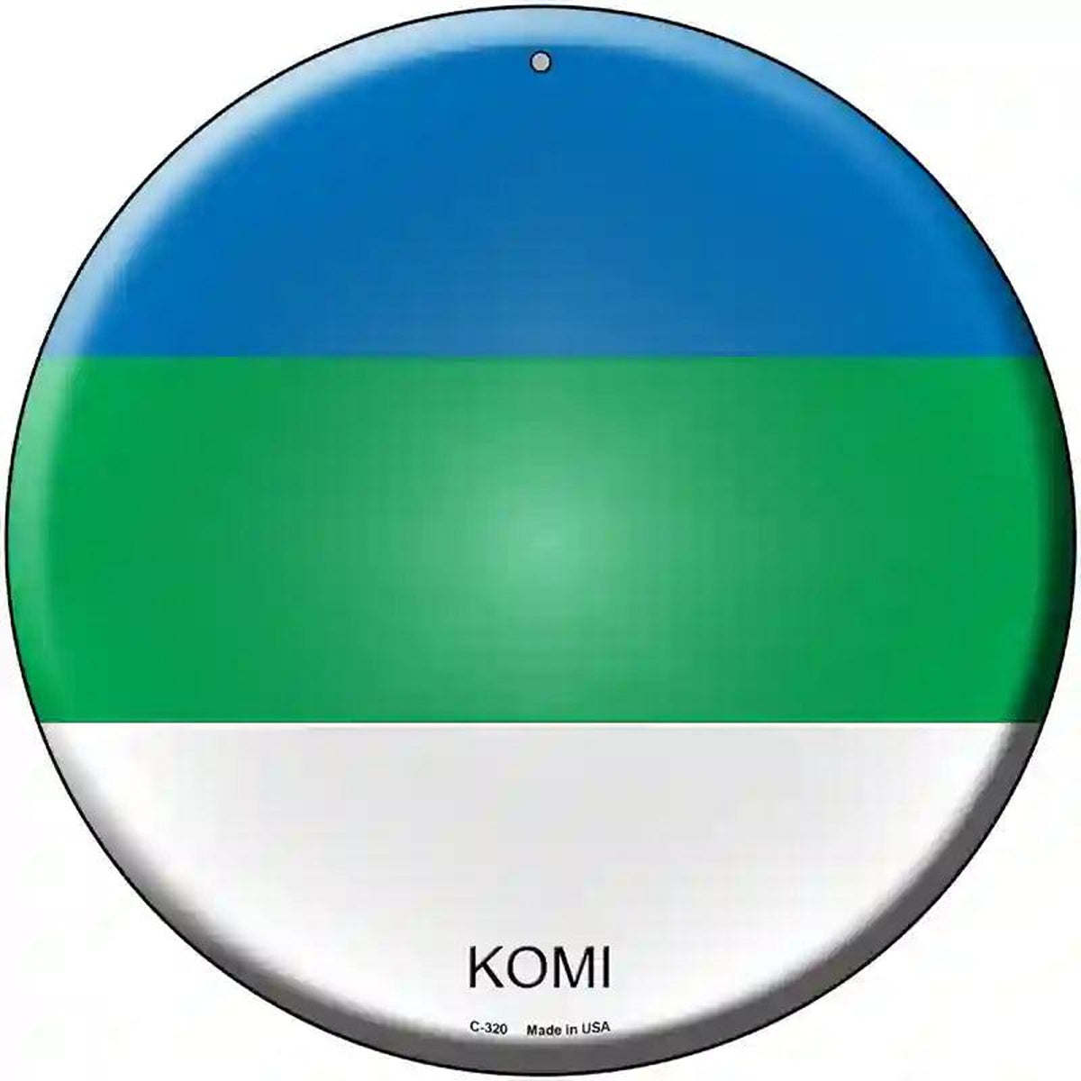 Komi Country Novelty Metal Circular Sign