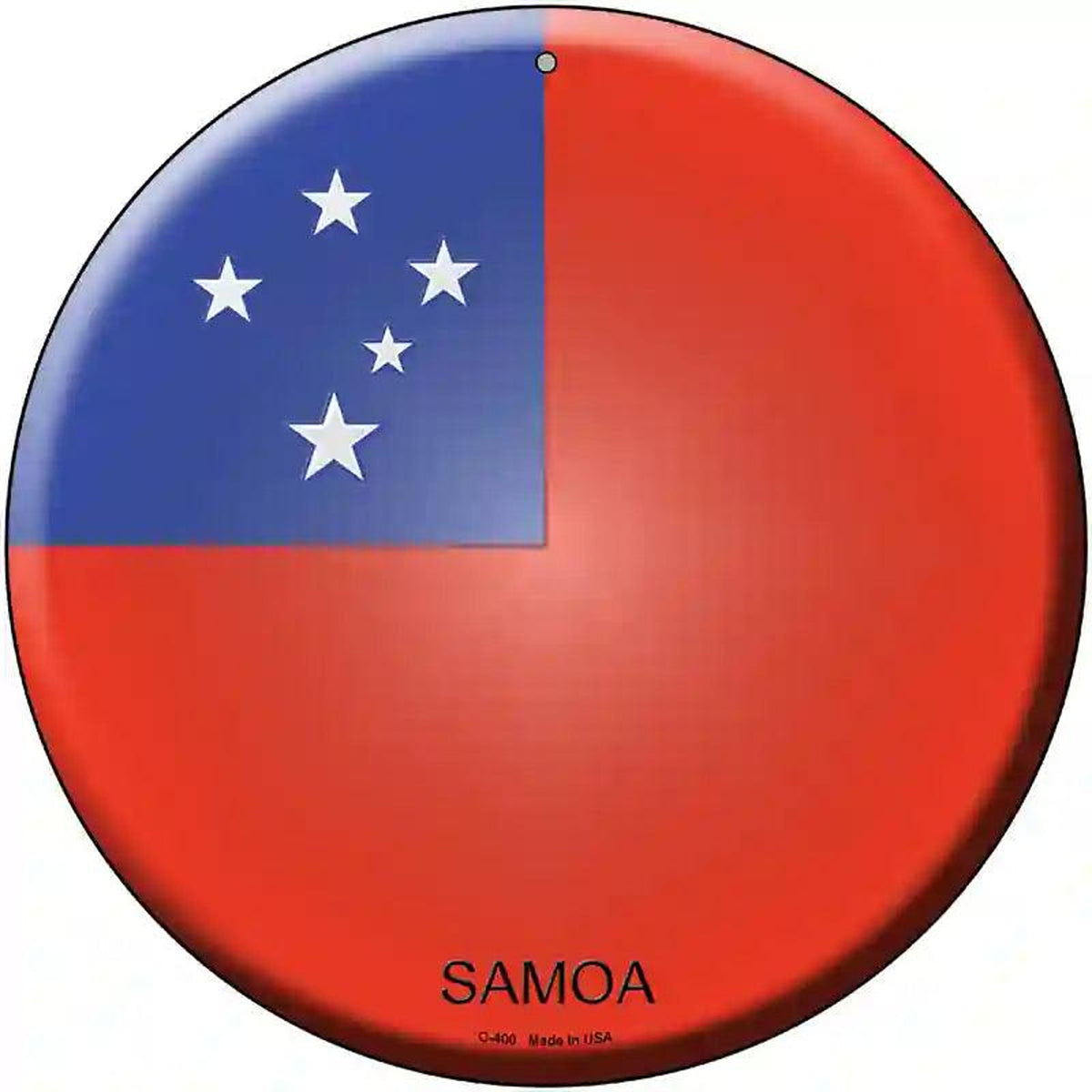 Samoa Country Novelty Metal Circular Sign
