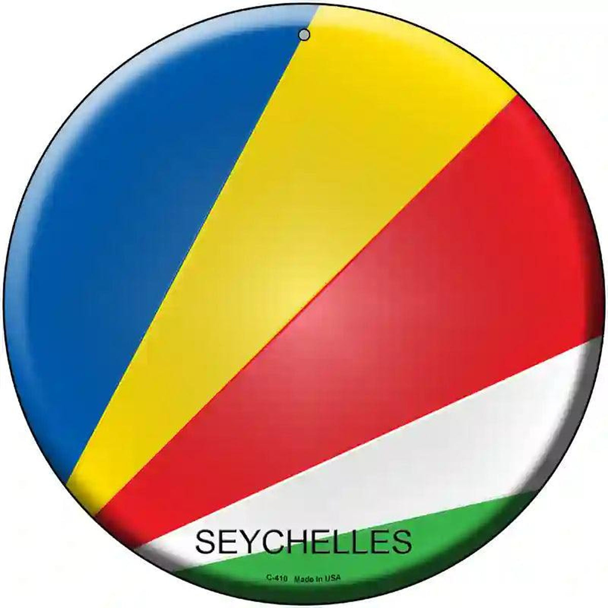 Seychelles Country Novelty Metal Circular Sign