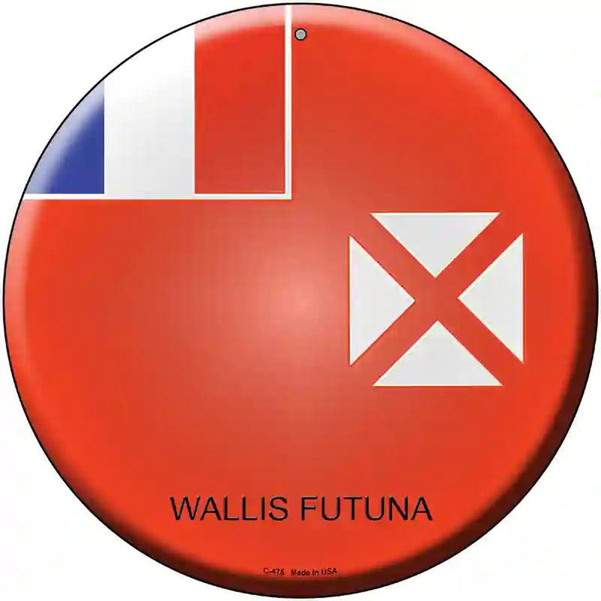 Wallis Futuna Country Novelty Metal Circular Sign