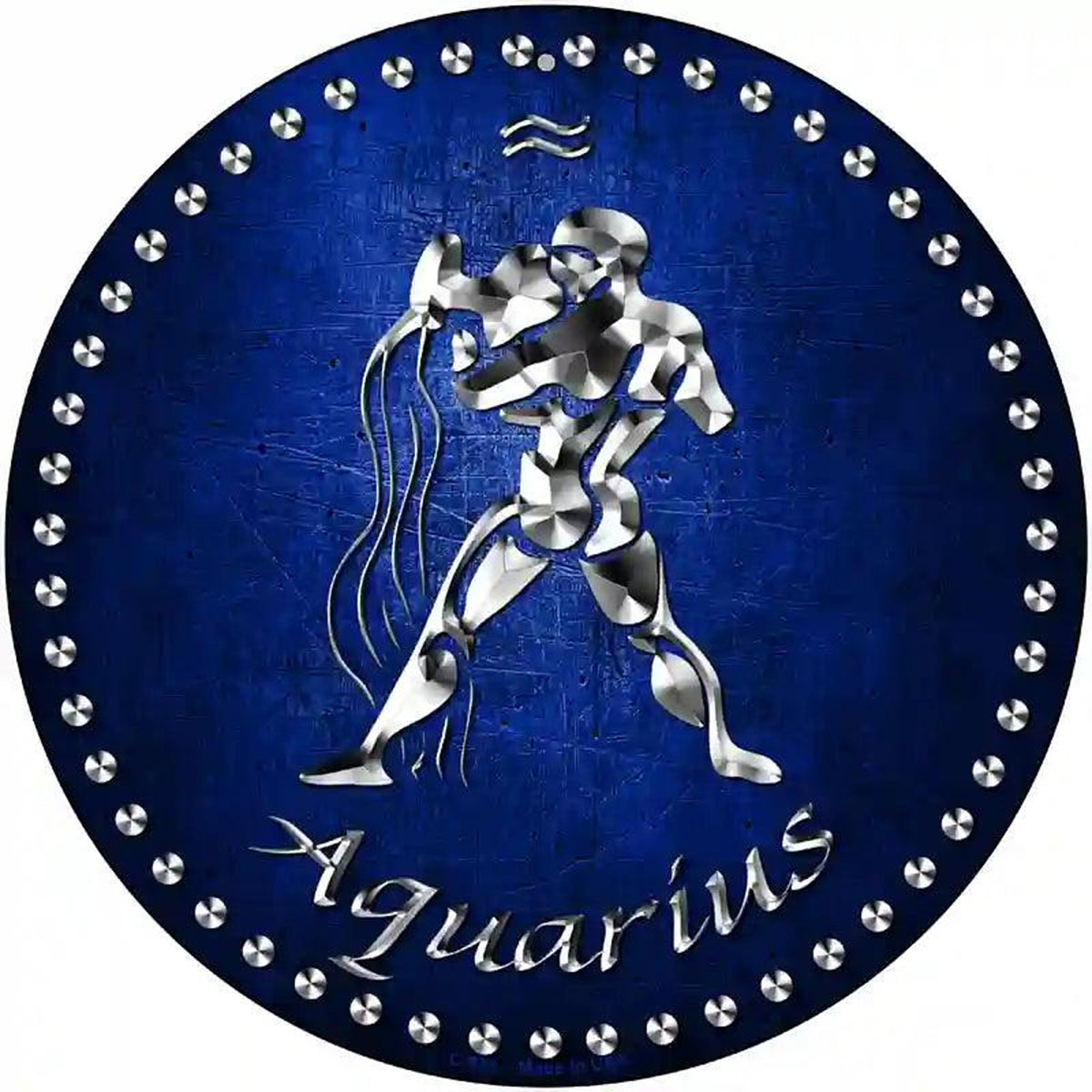 Aquarius Novelty Metal Circular Sign
