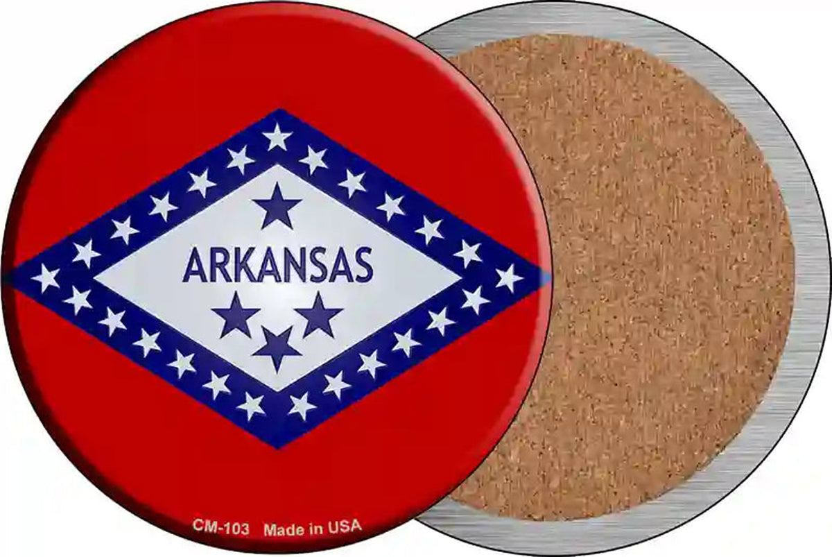 Arkansas State Flag Novelty Circle Coaster Set of 4