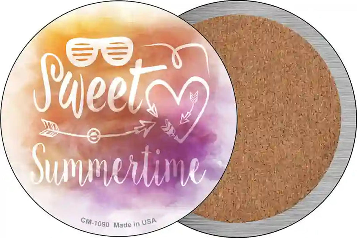 Sweet Summertime Novelty Circle Coaster Set of 4