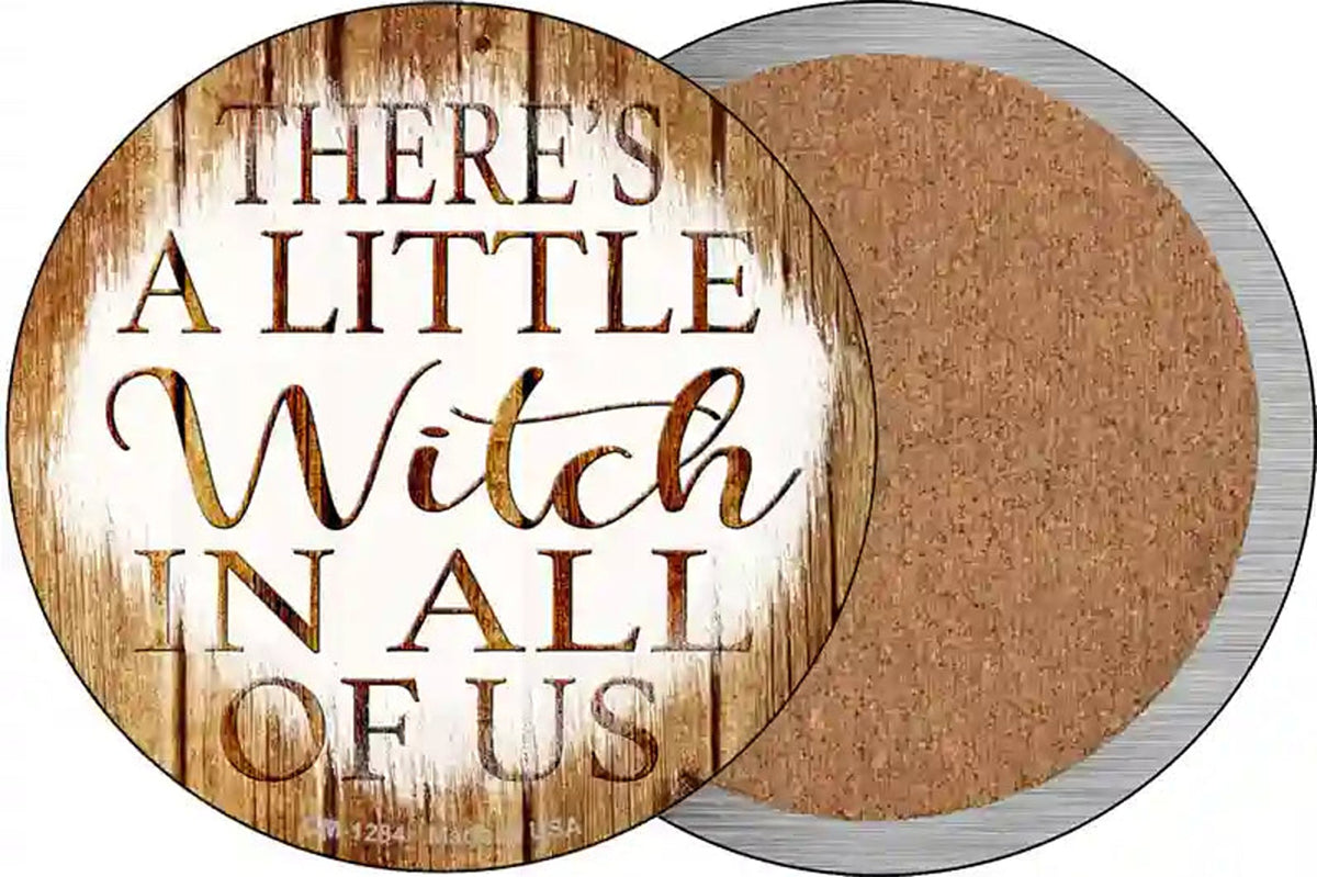 Witch In All Of Us Novelty Circle Coaster Set of 4