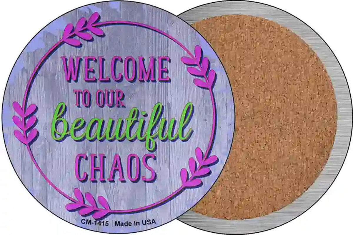 Beautiful Chaos Novelty Circle Coaster Set of 4