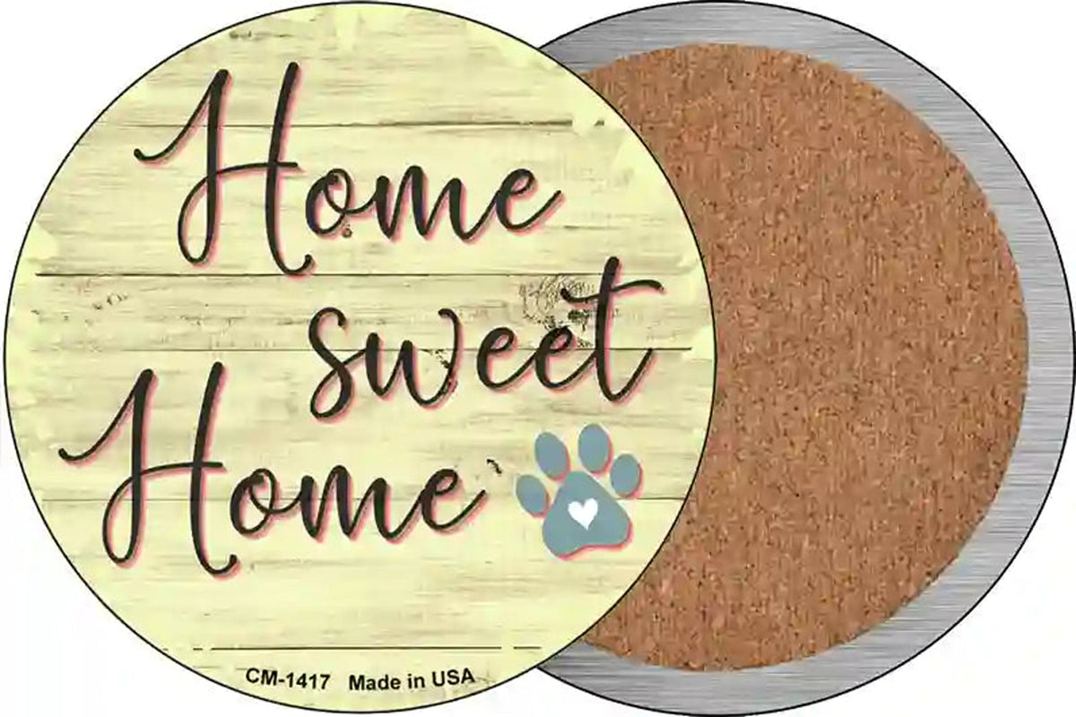 Paw Home Sweet Home Novelty Circle Coaster Set of 4