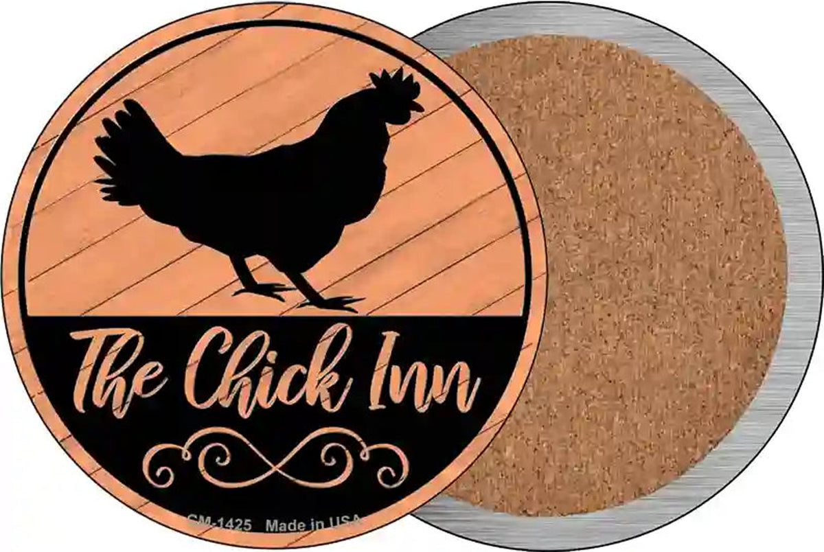 The Chick Inn Novelty Circle Coaster Set of 4