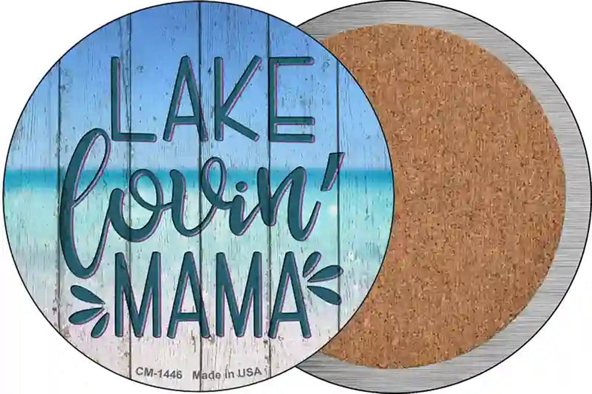 Lake Lovin Mama Novelty Circle Coaster Set of 4