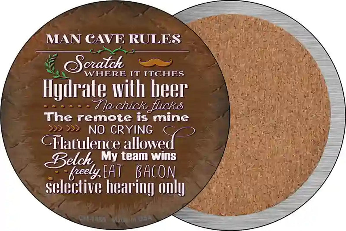 Hydrate With Beer Novelty Circle Coaster Set of 4