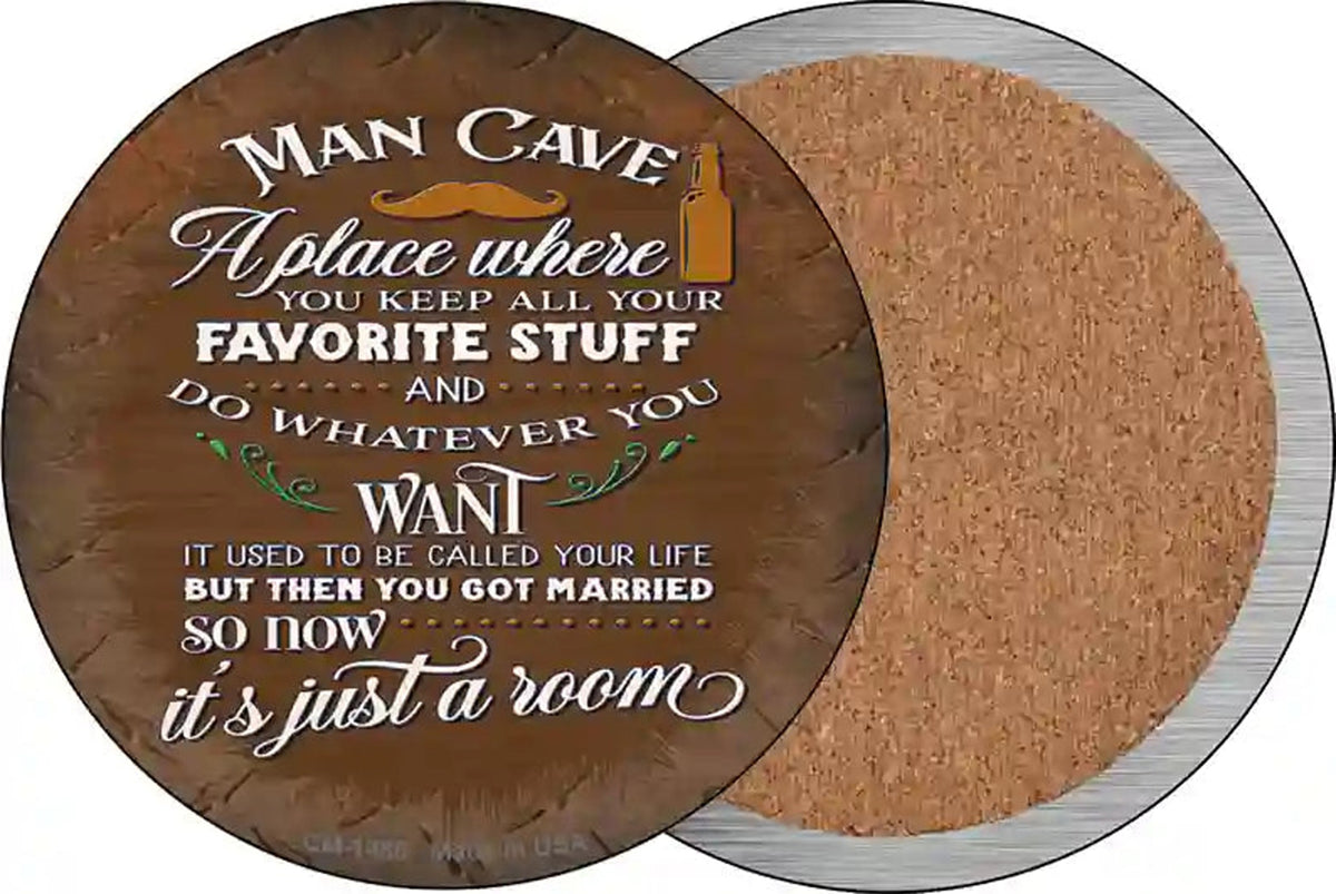 Its Just A Room Novelty Circle Coaster Set of 4