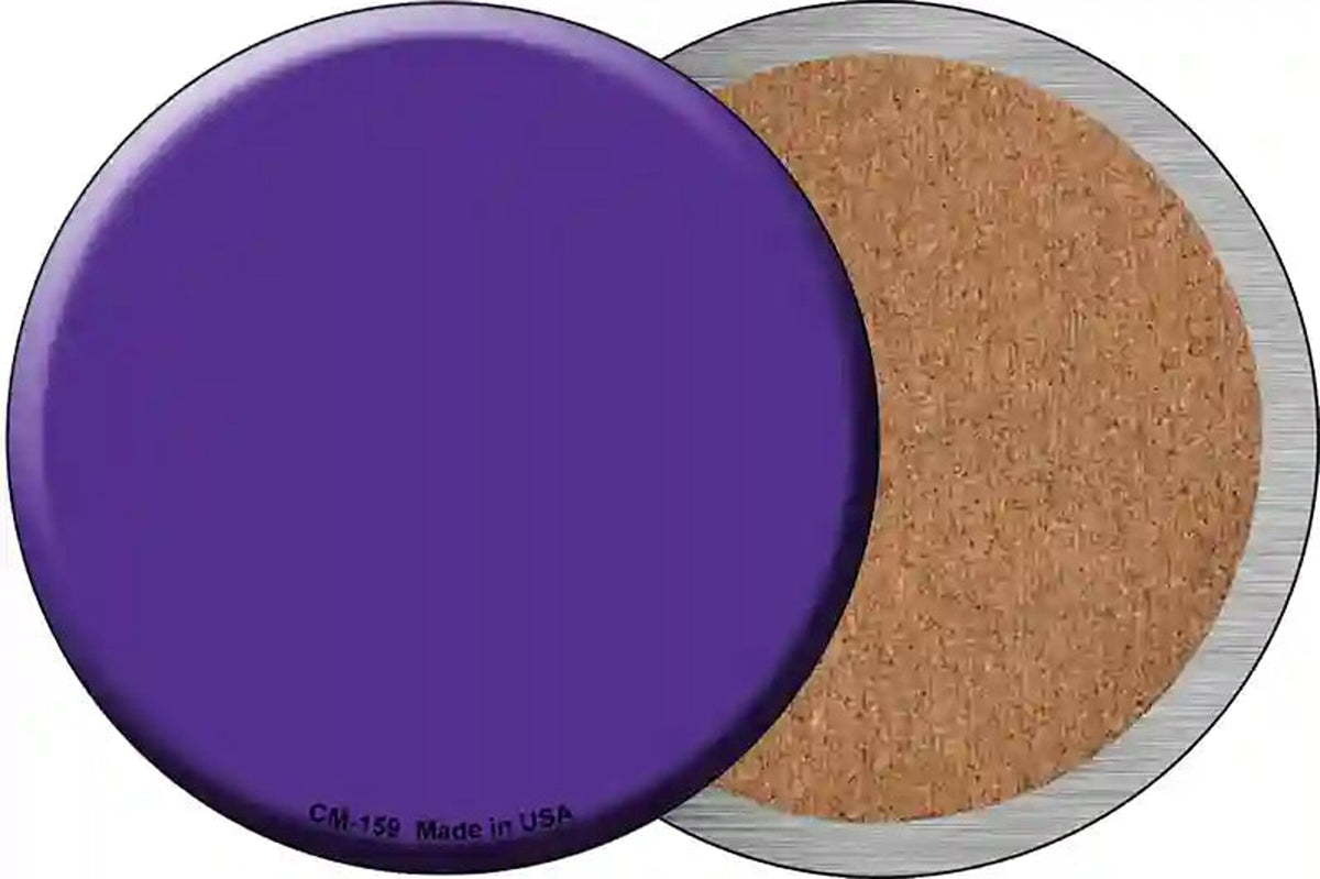 Purple Novelty Circle Coaster Set of 4