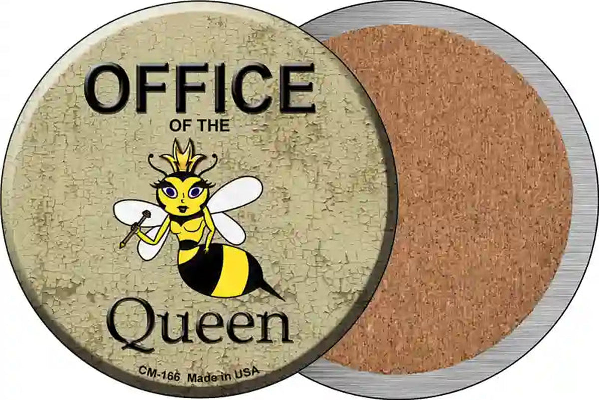 Office of the Queen Novelty Circle Coaster Set of 4