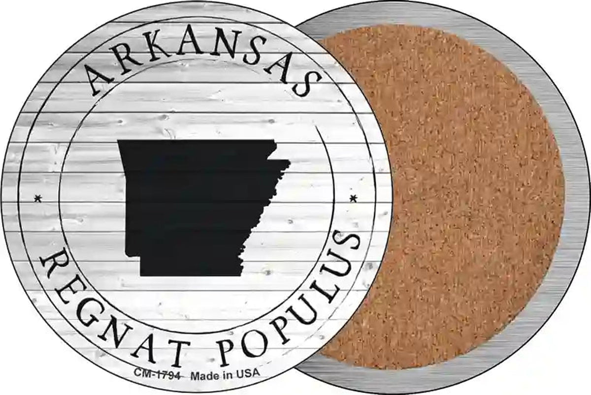 Arkansas Regnat Populus Novelty Circle Coaster Set of 4