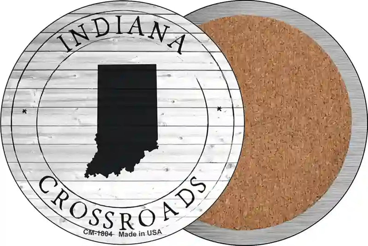 Indiana Crossroads Novelty Circle Coaster Set of 4