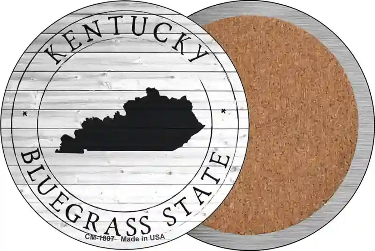 Kentucky Bluegrass State Novelty Circle Coaster Set of 4