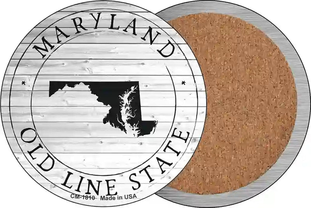 Maryland Old Line State Novelty Circle Coaster Set of 4